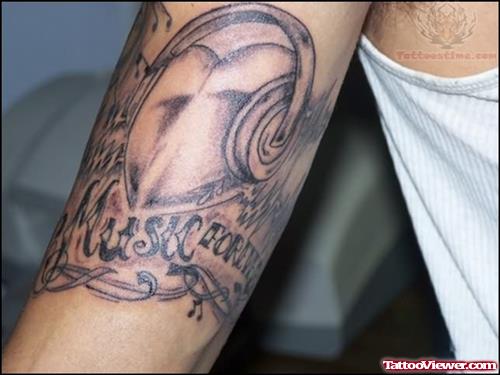 Music Tattoo For Biceps