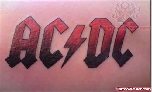 AC & DC Music Tattoo