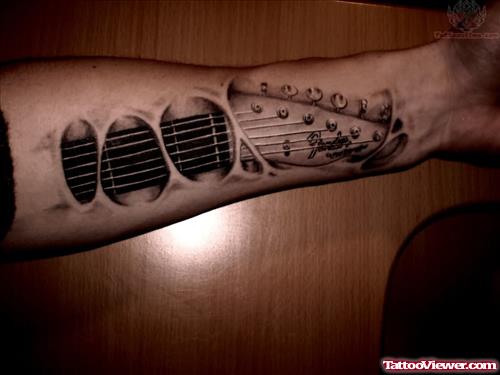 Amazing Music Tattoo On Wrist