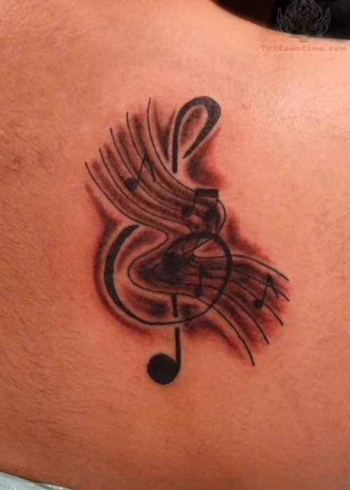 Best Music Tattoo Design On Back