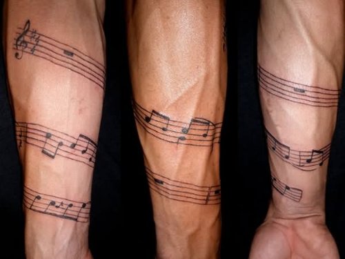 Musical Arm Tattoos