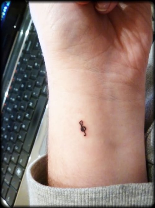 Wrist Tiny Music Tattoo