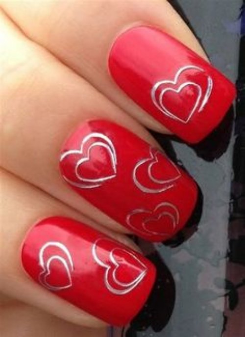Romantic Hearts Nail Tattoos
