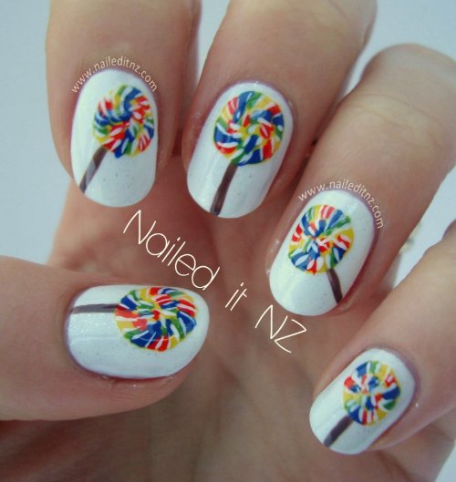 Color Ink Candy Nail Tattoos