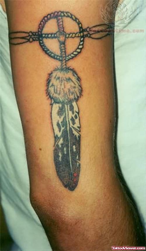Native Eagle Feather Tattoo