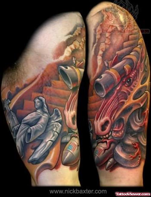 Warhorse Shoulder Tattoo