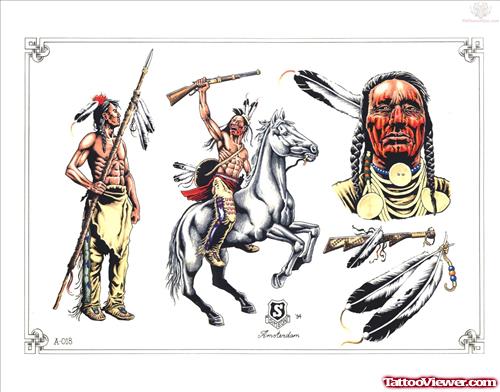 Native American Tattoos Samples