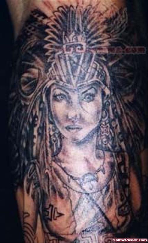 Girl Native American Tattoo