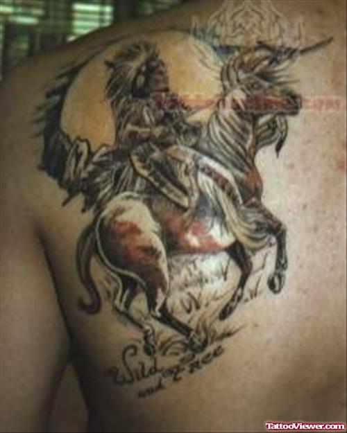 Brown Horse Native American Tattoo