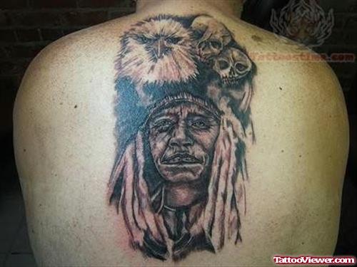 Native American And Skulls Tattoo