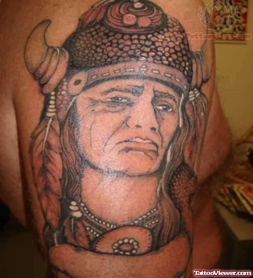 Native American Face Tattoo