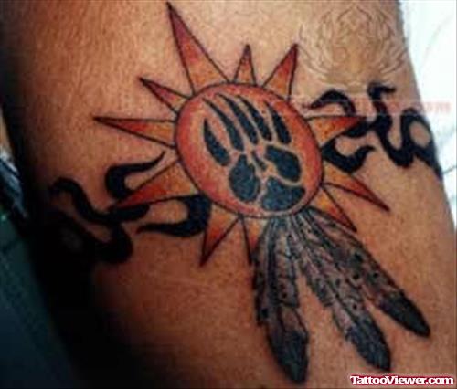 Amazing American Feather Tattoo