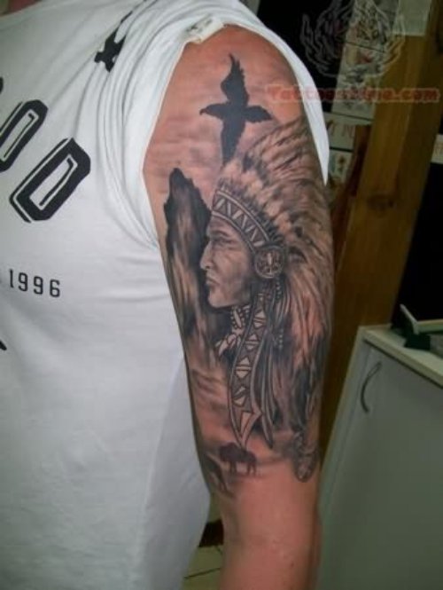 Native American Tattoo For Biceps