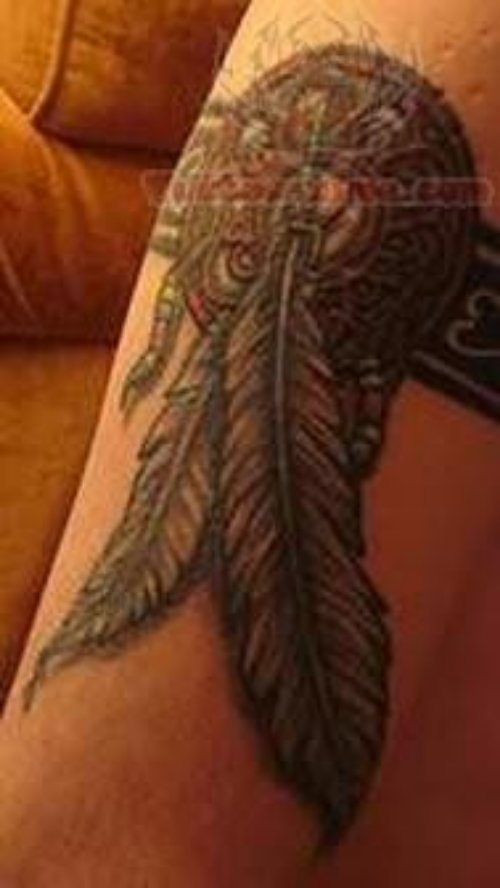 Native American Feather Tattoo Design