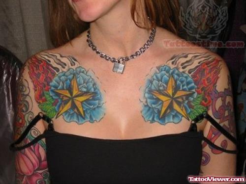 Woman Nautical Stars Tattoo