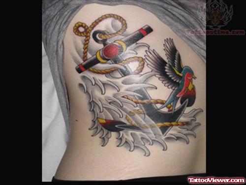 Nautical star Tattoo On Rib