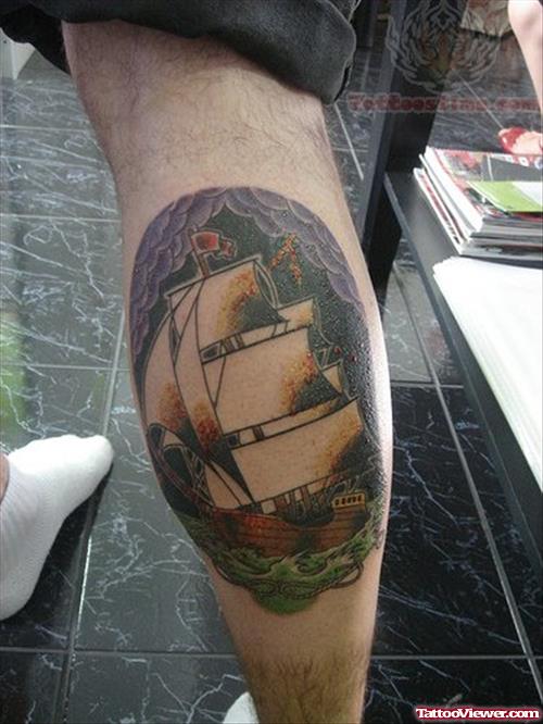 Nautical Ship Tattoo