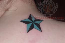 Blue Nautical Star Tattoo