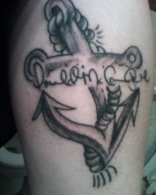 Grey Anchor Navy Tattoo