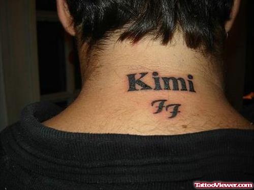 Kimi Neck Tattoo