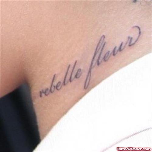 Rebelle Fleur Neck Tattoo