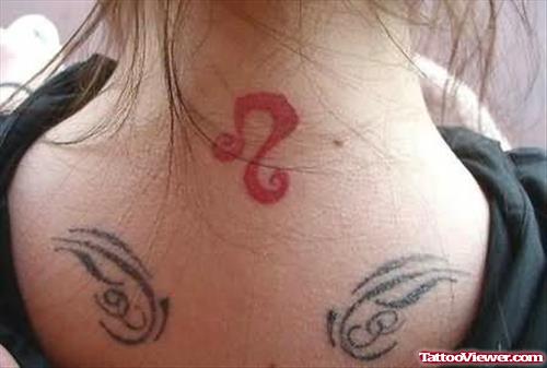 Cool Zodiac Tattoos On Neck
