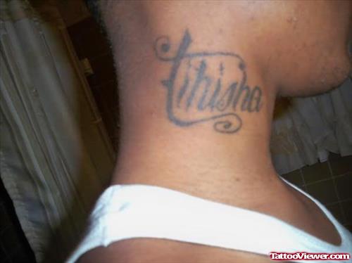 Tihisha Tattoo On Neck
