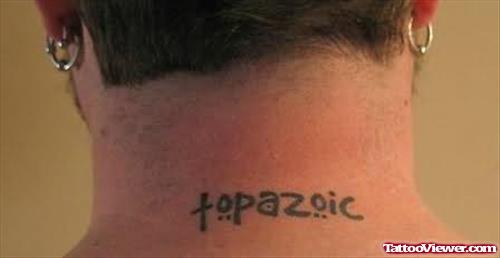 Words Tattoo On Neck For Boys