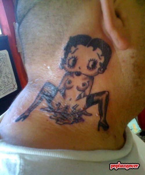 Betty Boop Neck Tattoo