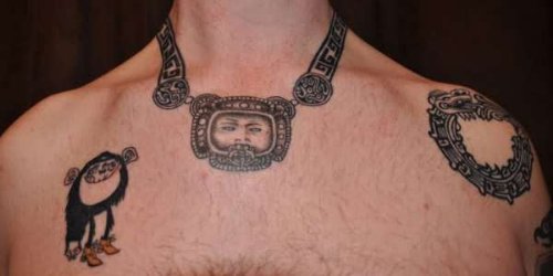 Necklace Tattoo For Men