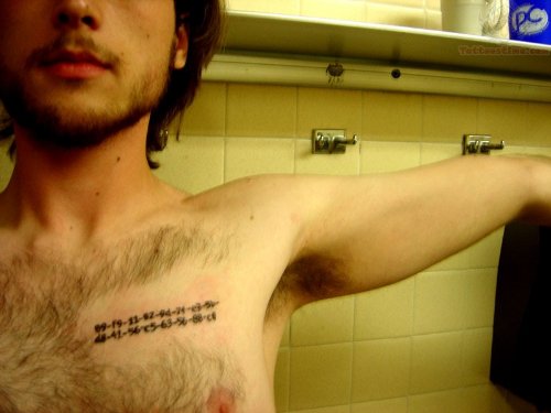 Number Tattoos On Men Chest