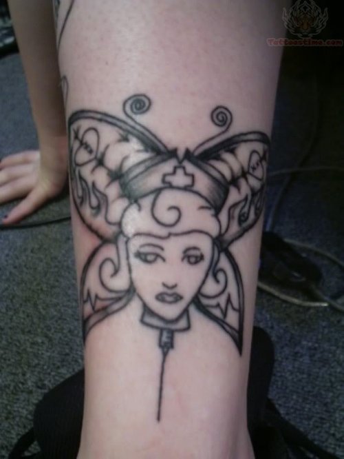 Butterfly Nurse Tattoo