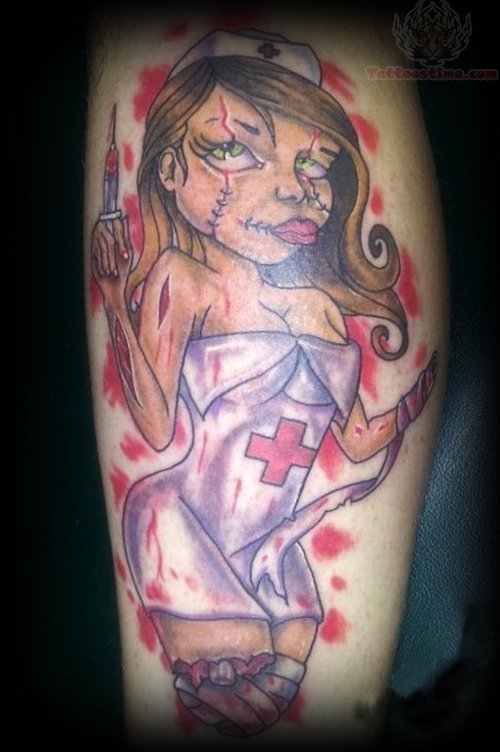 Zombie Nurse Girl Tattoo