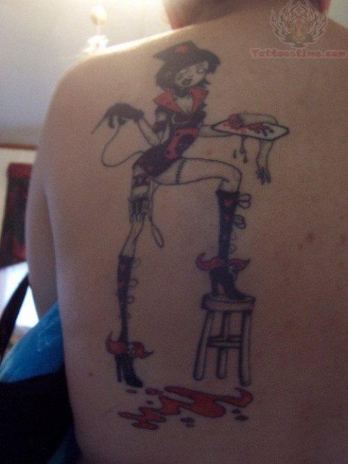 Devil Nurse Tattoo On Back