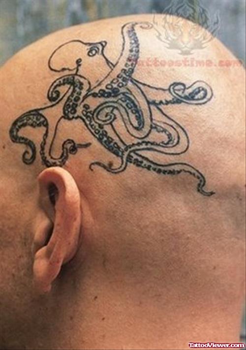 Octopus Tattoo On Head