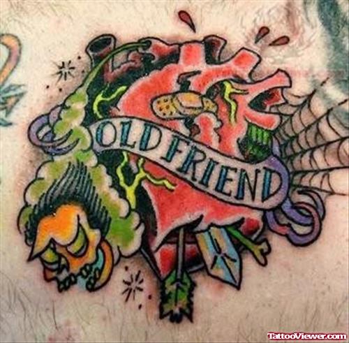Old School Friend Tattoo Design