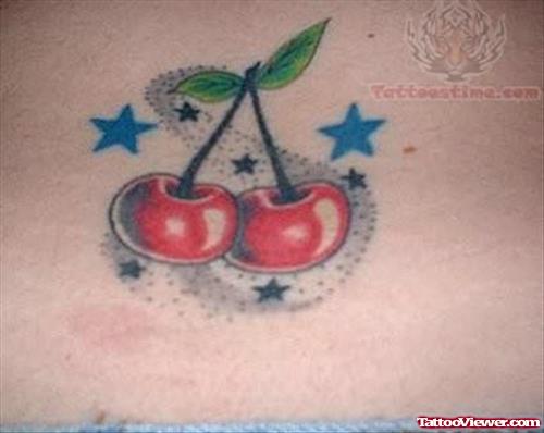 Cute Red Cherries - Old School Tattoo