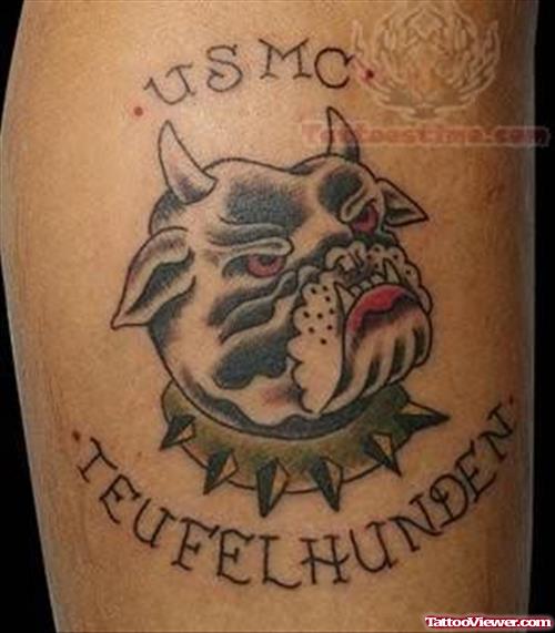 Old School Bull Dog Tattoo