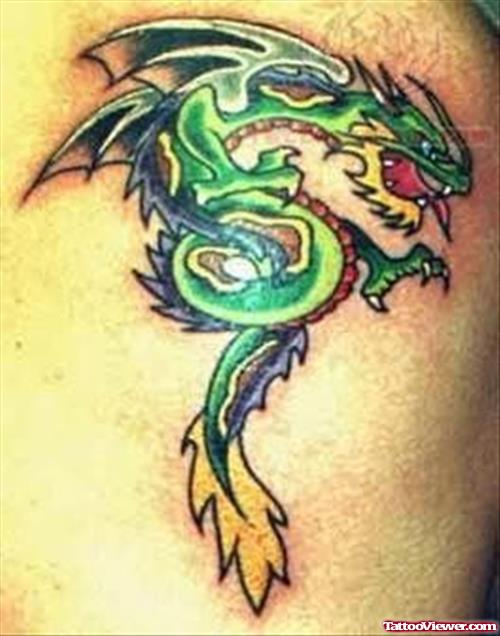 Flying Dragon - Old School Tattoo