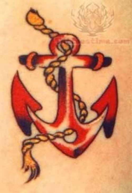 Red Anchor - Old School Tattoo