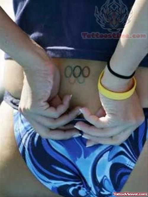 Beijing Olympic Tattoo On Lower Back