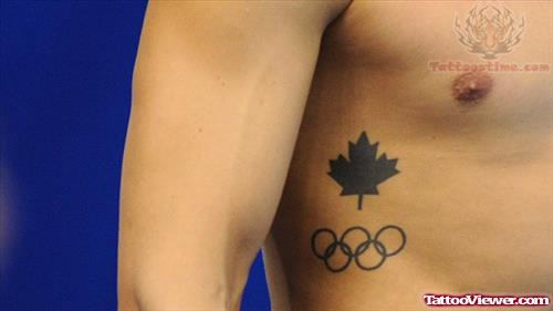 Canadian Olympic Tattoo On Rib