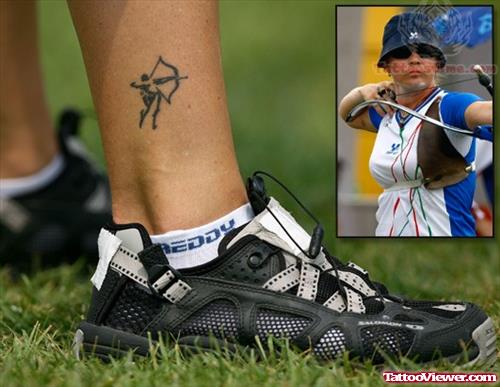 Olympic Game Tattoo On Leg