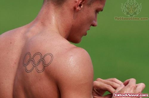 Olympic Rings Tattoo For Back Shoulder