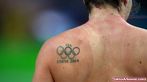 USA Olympic Tattoo For Back Shoulder