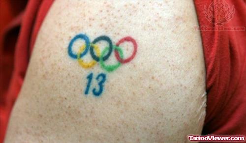 Color Ink Olympic Logo Tattoo