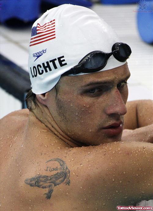 Crocodile Tattoo On Olympic Athlete