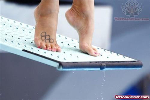 Olympic Tattoo On Foot