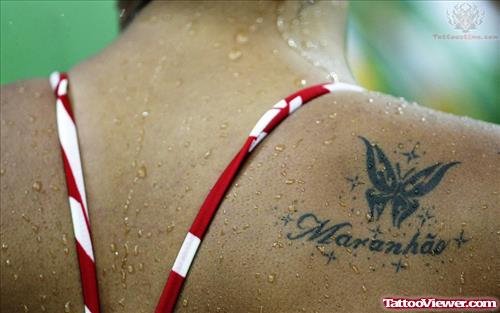 Olympic Athlete Back Shoulder Tattoo