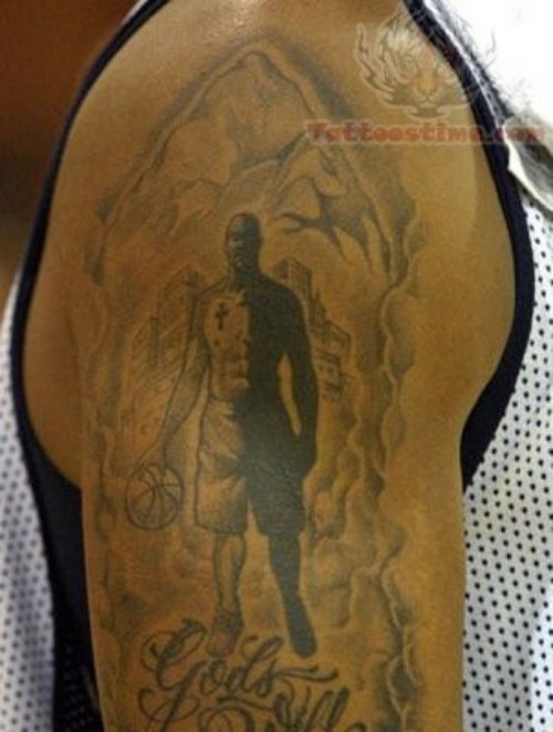 Olympic Player Tattoo On Bicep